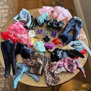 Vintage Barbie clothing shoe boot and accessories bundle